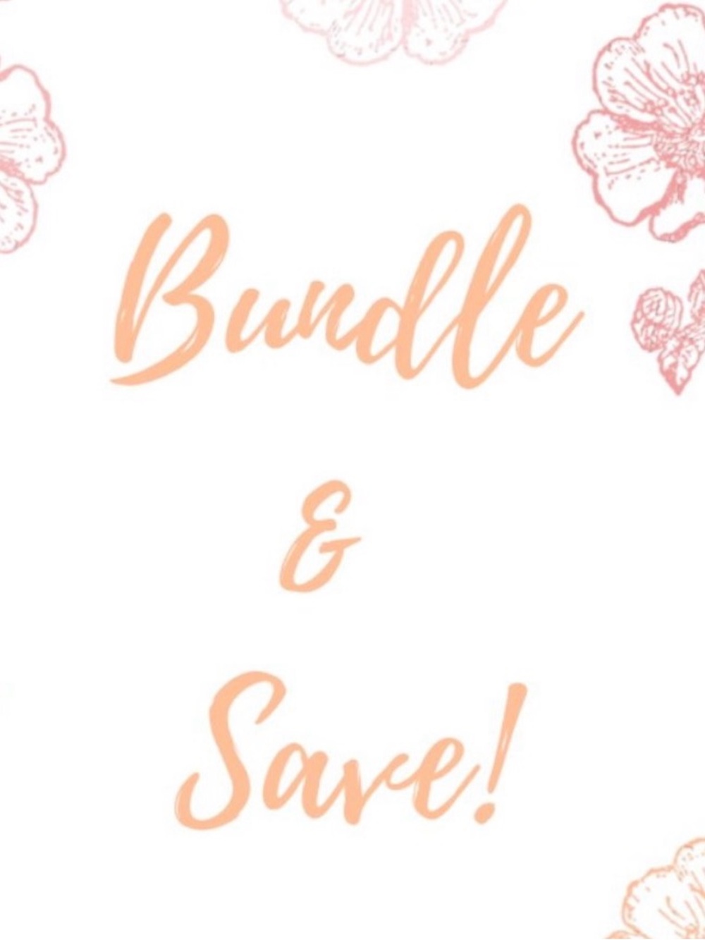 Bundle & Save Graphic - Peach Script Text